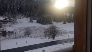 vue du balcon en hiver vue du balcon en hiver